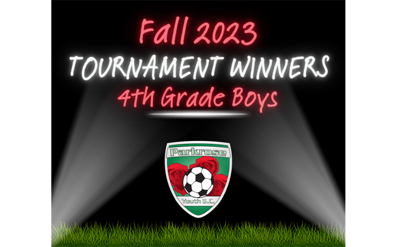 4th Grade Boys WIN Fall 2023 Tournament!