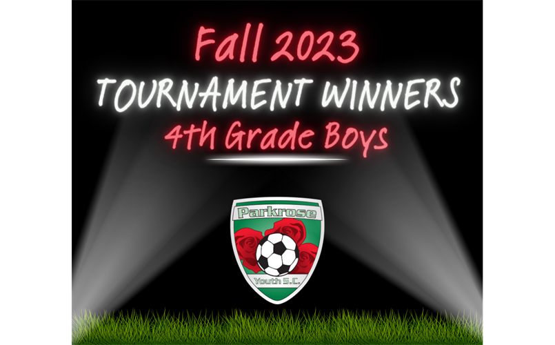 4th Grade Boys WIN Fall 2024 Tournament!